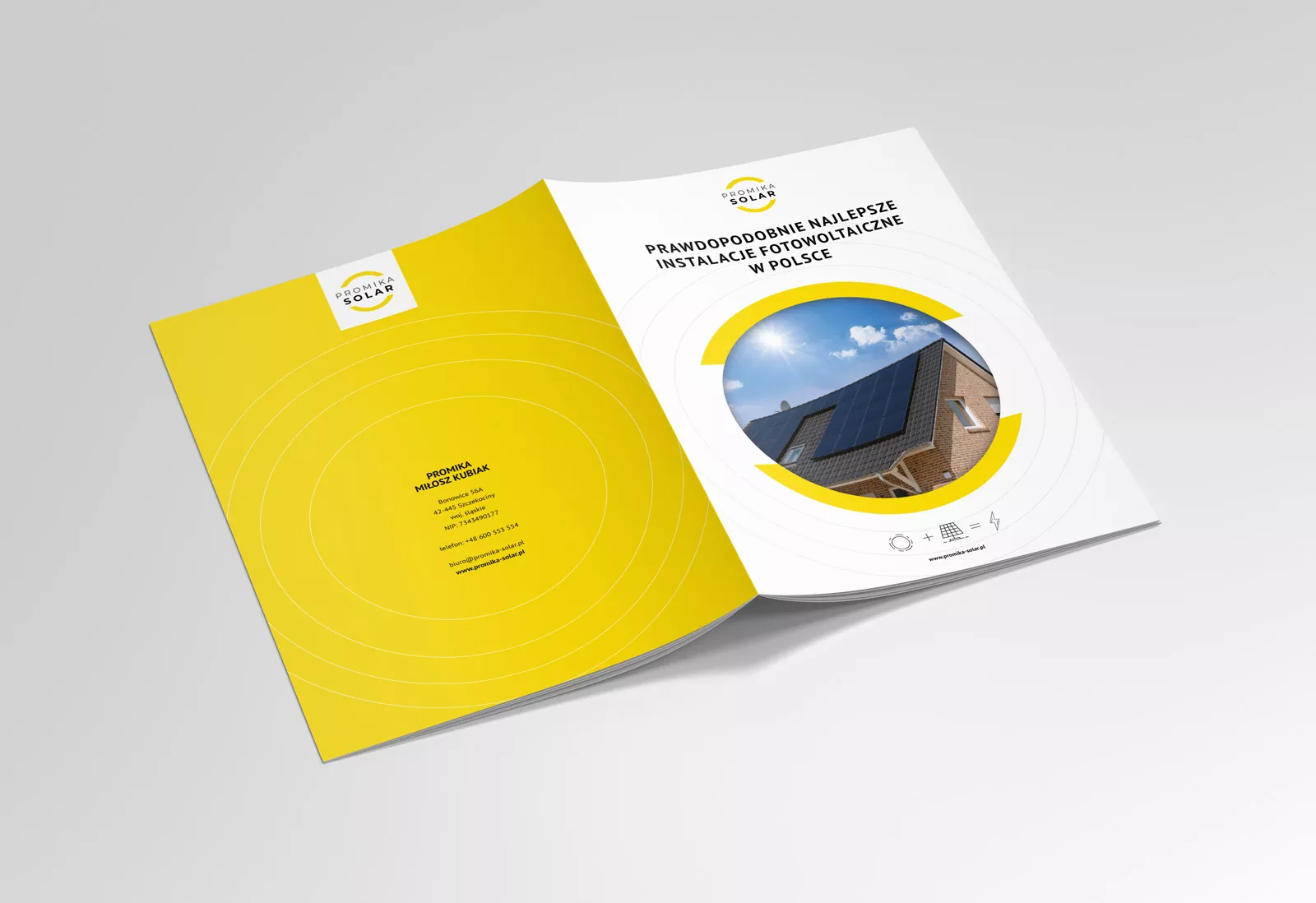 Promika Solar fotowoltaika i pompy ciepła - poligrafia, projekt broszury