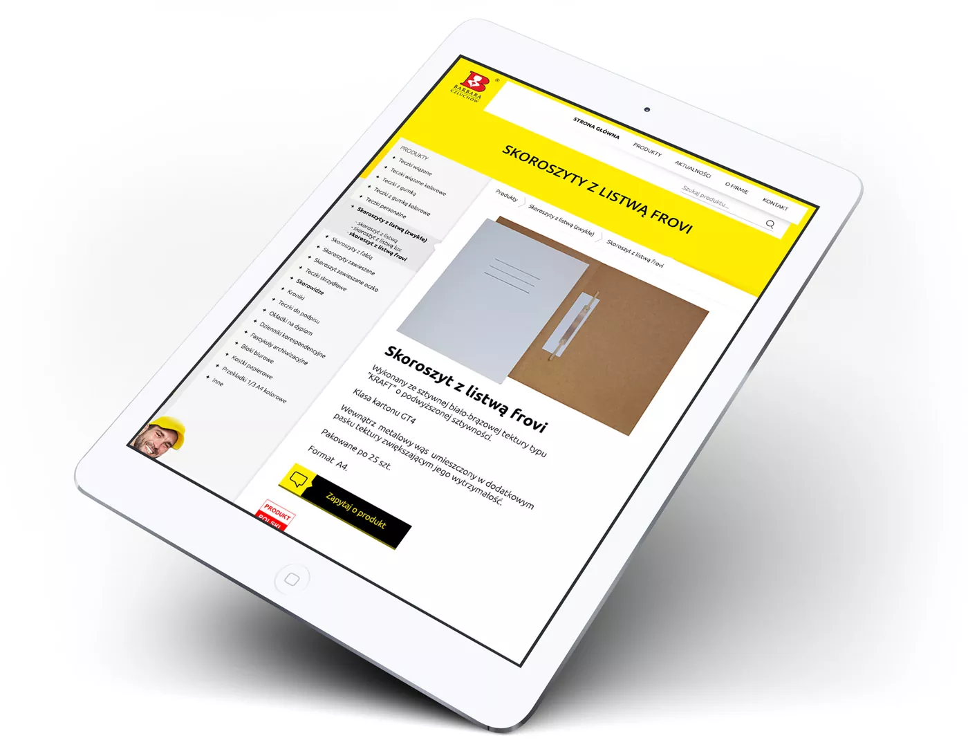 JPK projekt strony internetowej dla firmy specjalizującej się we wdrożeniach SAP wizualizacja karty produktu