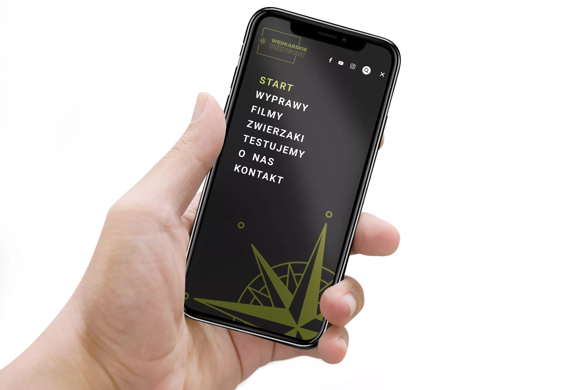 Wędkarskie Przygody - serwis internetowy menu mobilne na telefonie